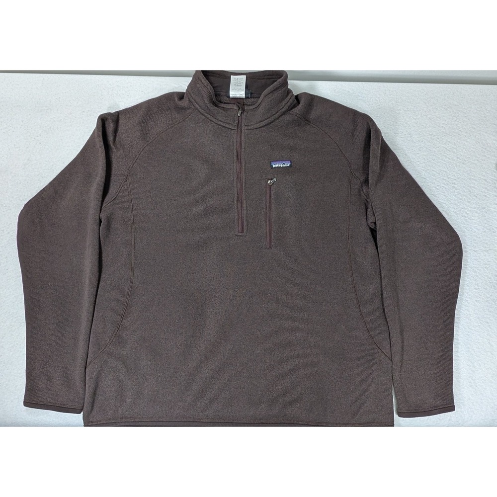 Patagonia Better Sweater Mens XXL 1/4 Zip Fleece Pullover Brown 25527 F10